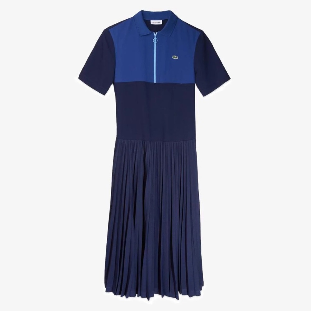 Lacoste maxi polo pleated dress.